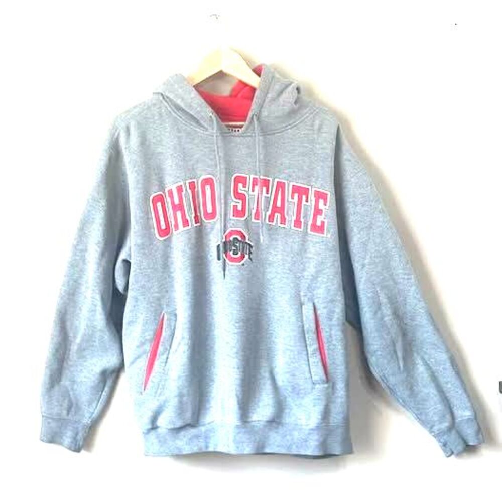 Ohio State Footlocker Men’s sz L Vintage hoodie Red And Grey